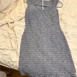 Elegant Blue Knit Dress